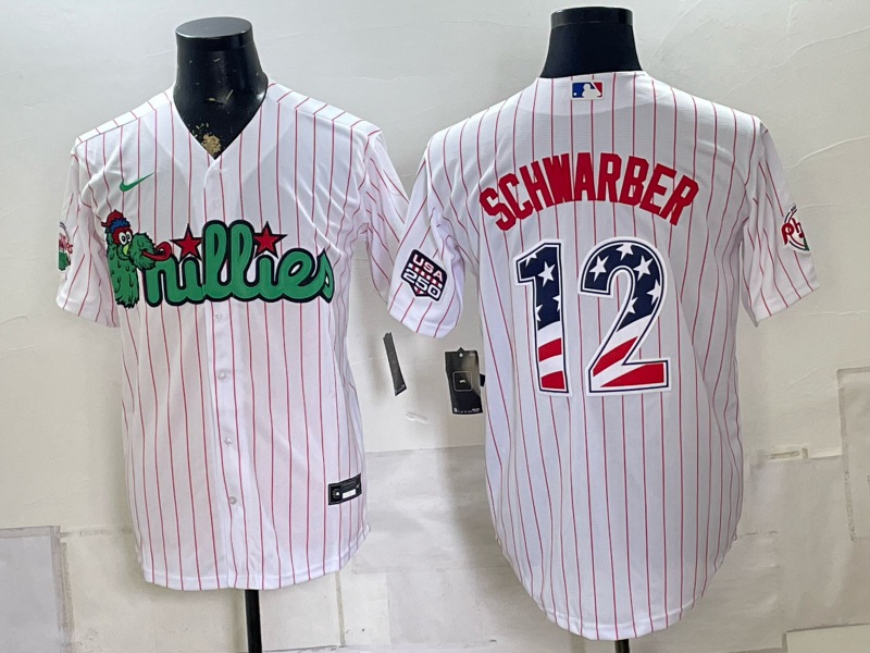 Men 2026 Philadelphia Phillies #12 Schwarber white Game Nike MLB Jersey 0826002->philadelphia phillies->MLB Jersey